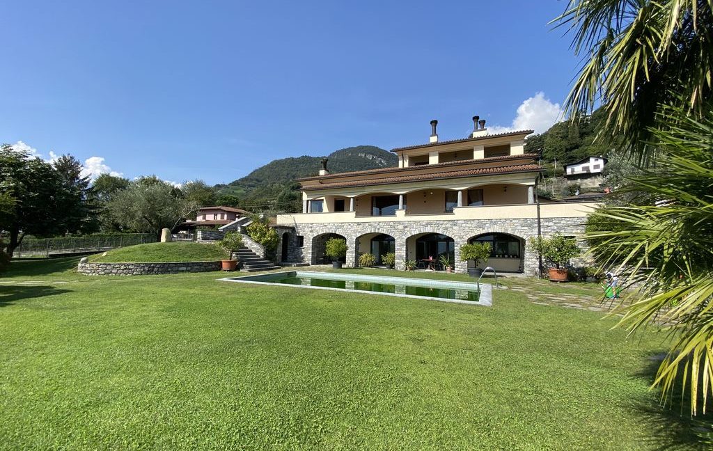 Luxury Villa Lake Como Domaso with Swimming Pool - garden