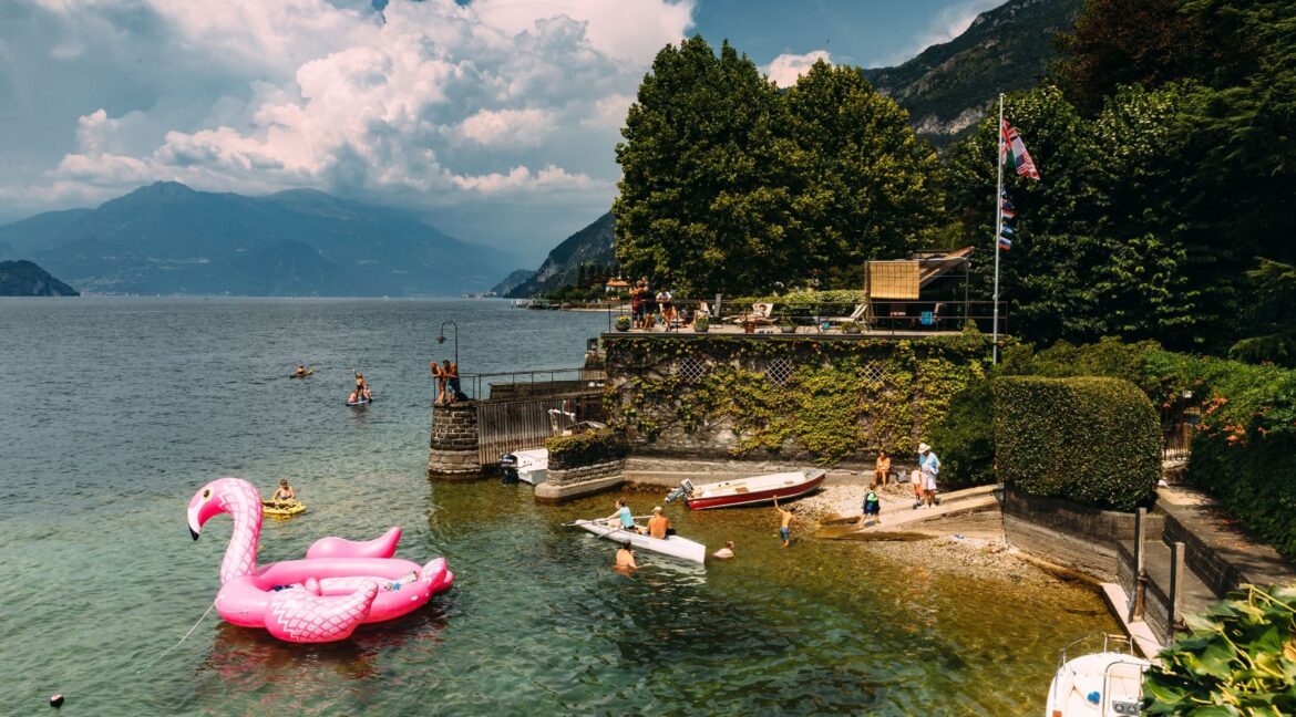 Luxury Villa Front Lake Como with Dock and Wide Garden  - lake