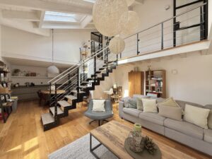 Appartamento In Centro Menaggio con Posto Auto e Piscina living room