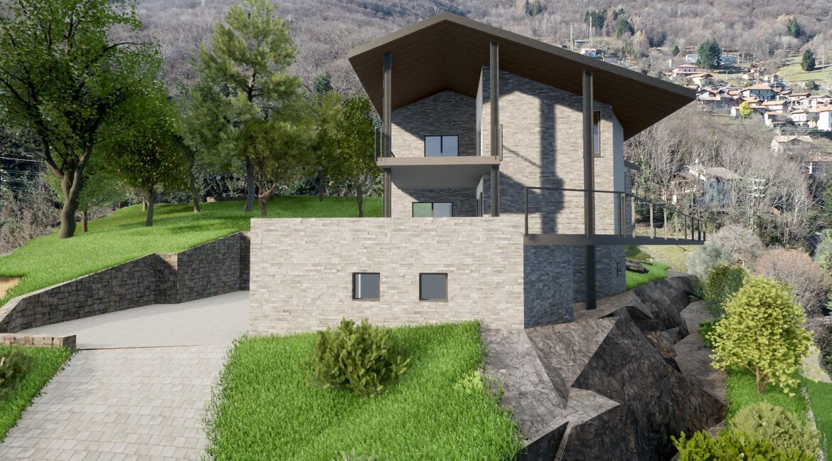 Villa Lake Como Pianello Lario with Land